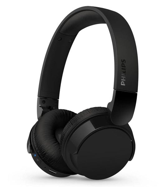 Lightweight Foldable Bluetooth Headphones - 55H Playtime, Mic (Black)