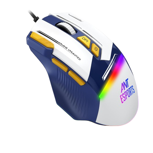 GM333 Wired Optical Ergonomic Gaming Mouse - Red/Yellow Black