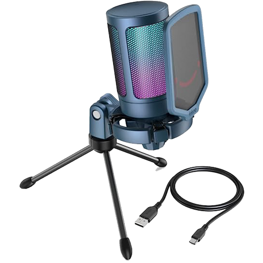 Blue USB Gaming Microphone for Streaming & PC